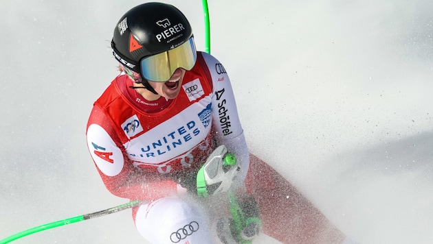 Cornelia Hütter celebrates at the finish. (Bild: GEPA pictures)