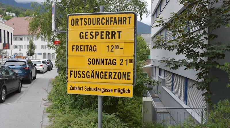 Kramergasse in Imst remains only temporarily car-free. (Bild: Stadt Imst)