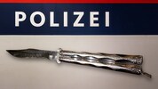 Das sichergestellte Messer
