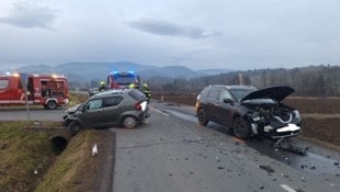 Die Unfallstelle im Kreuzungsbereich von L 606 und L 647. (Bild: FF Wildbach )