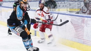 Chay Genoway (re.) und die Bulls gewannen das Heimspiel gegen Linz mit 5:2. (Bild: GEPA pictures)