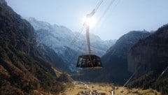 Seit Samstag ist die steilste Pendelbahn der Welt im Berner Oberland im Betrieb. (Bild: Garaventa)