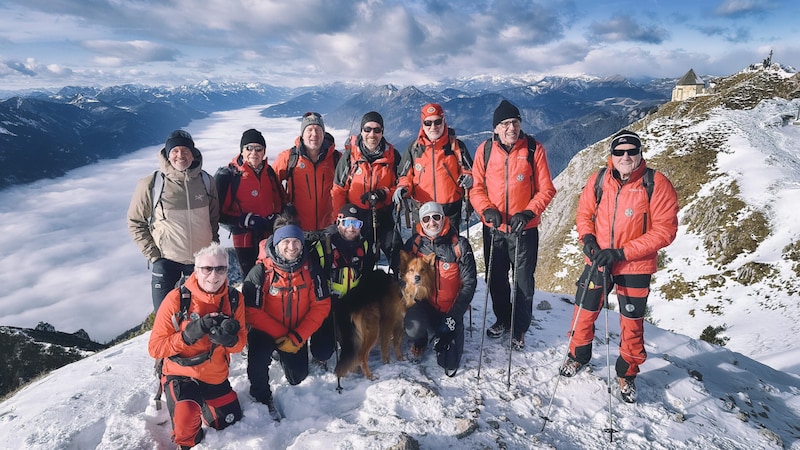 Mountain rescuers from Villach and Klagenfurt ensured the safety of the participants on the Dobratsch. (Bild: Wallner Hannes)