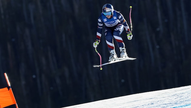 Lindsey Vonn war als Vorläuferin pfeilschnell unterwegs. (Bild: GEPA pictures)