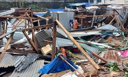Zerstörung auf dem französischen Überseegebiet Mayotte
