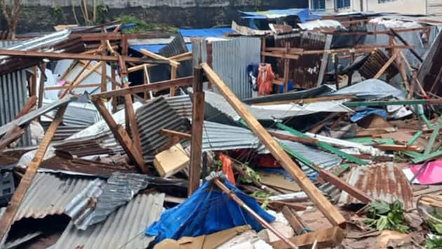 Zerstörung auf dem französischen Überseegebiet Mayotte (Bild: AFP/Daniel Mouhamadi)