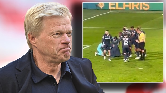 Oliver Kahn wurde in seiner Karriere selbst mit Objekten beworfen. (Bild: GEPA/GEPA pictures, X/m_bocuse)