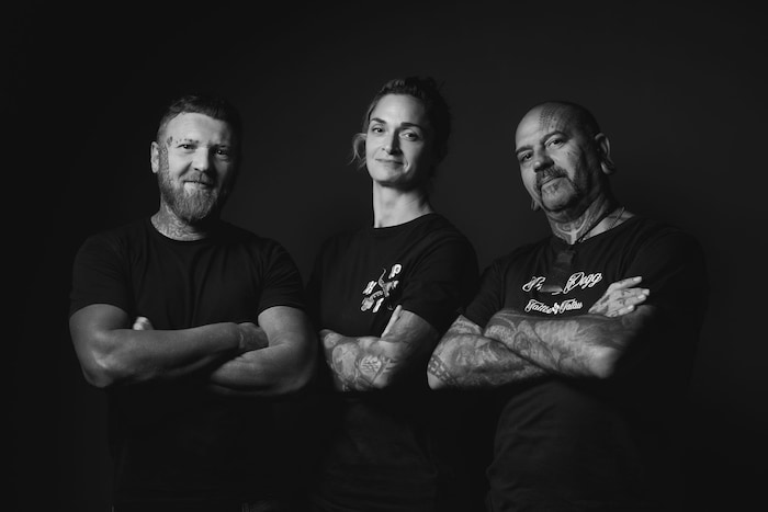 Anita Sinko Benke mit ihren Kollegen Janos Kovarik und Raul Palomino Bonilla