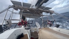 Das Boot musste Thomas Hackspiel im Atlantik zurücklassen.