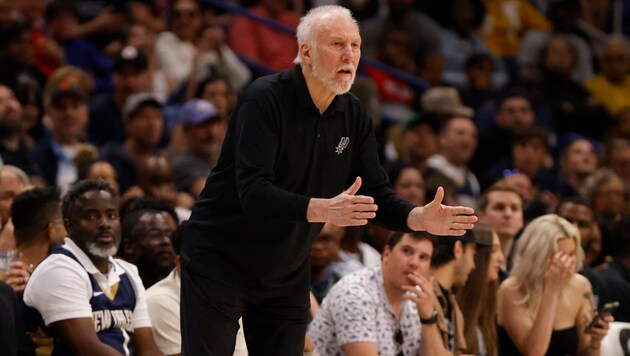 Gregg Popovich erlitt im November einen Schlaganfall. (Bild: AFP/APA/Getty Images via AFP/GETTY IMAGES/Tyler Kaufman)