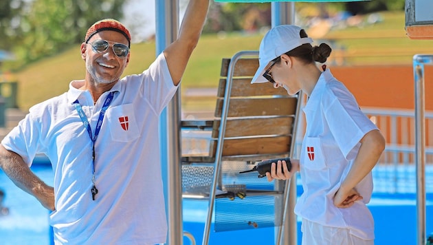 Lifeguard at the MA44. A seasonal job in the sun. (Bild: Tomschi Peter)