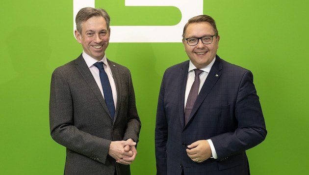 Werner Ressi (links) und Martin Graf leiten die Energie Steiermark die nächsten fünf Jahre.  (Bild: Energie Steiermark)