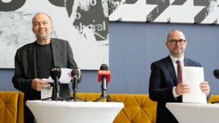 Meinhard Lukas, LIVA-Aufsichtsratsvorsitzender, und Dietmar Prammer, geschäftsführender Vizebürgermeister (re.) (Bild: Reinhard Winkler)