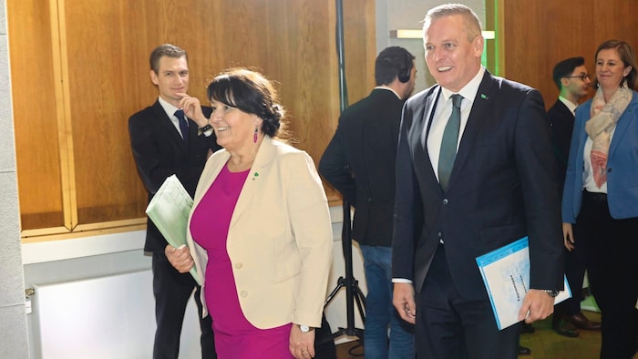 Am Dienstag präsentierte sie die neue blau-schwarze Landesregierung gemeinsam mit Mario Kunasek