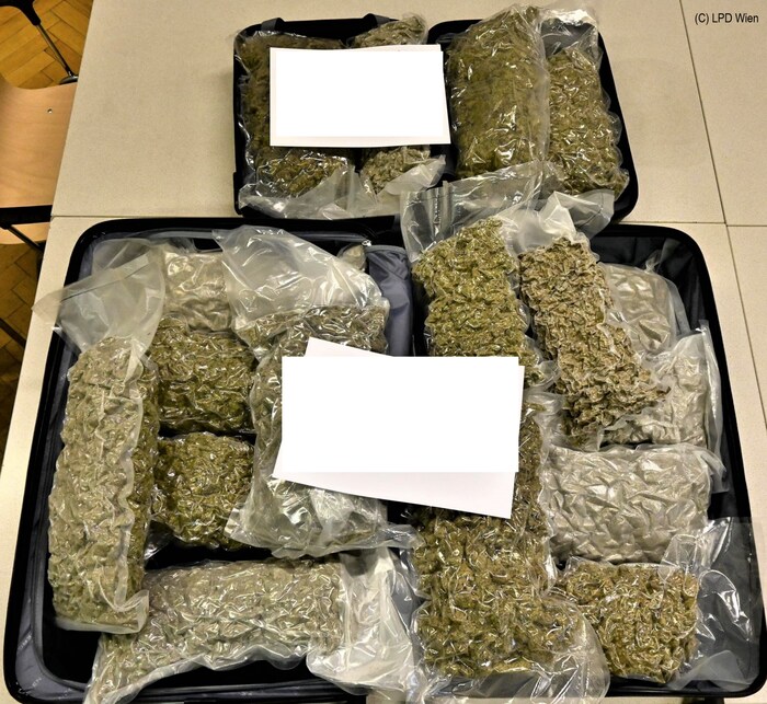 Die Wiener Polizei konnte durch den Hinweis der bayerischen Polizei neun Kilogramm Cannabis ...