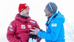 Christian Hirschbühl (l.) sprach erneut bei Herrenchef Marko Pfeifer vor, will unbedingt zurück in den Weltcup. (Bild: GEPA pictures)