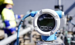 Ein Gasdruckmessgerät in einer Speicheranlage im deutschen Bundesland Rheinland-Pfalz