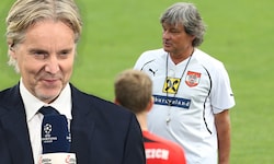 Jan-Age Fjörtoft (li.) trauert um Didi Constantini (re.).