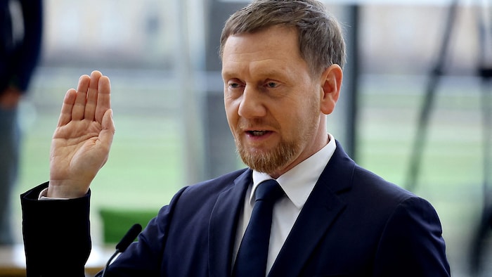 Michael Kretschmer (CDU) konnte sein Amt als Ministerpräsident von Sachsen retten.