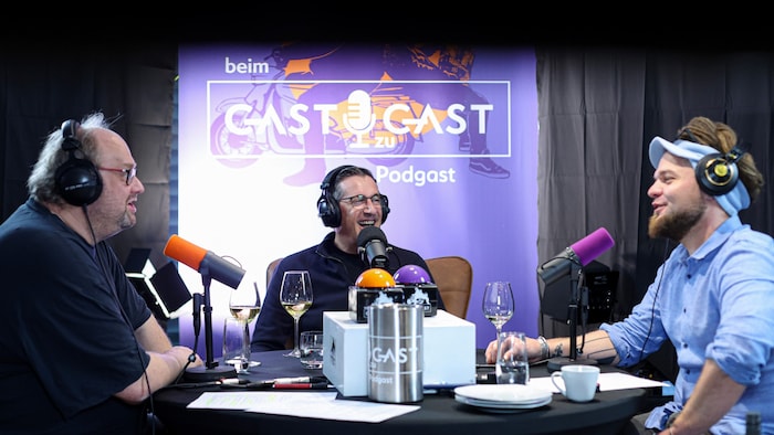 Kabarettist Günther Lainer, Viktor Gernot (Mitte), Krauli Held