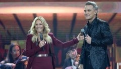 In der „Helene-Fischer-Show“ ist ein großes Staraufgebot zu sehen – angeführt von Pop-Topstar Robbie Williams. (Bild: ORF/ZDF/Sascha Baumann)