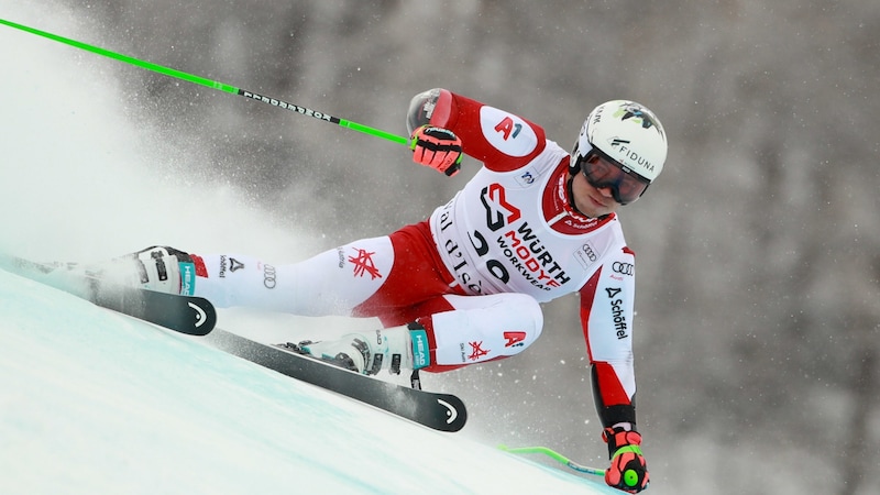 In Val d'Isere, Lukas Feurstein once again missed out on qualifying for the second giant slalom run. (Bild: GEPA pictures)