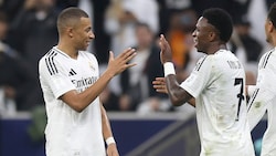 Real konnte sich auf Kylian Mbappe (l.) und Vinicius Junior verlassen. (Bild: AP)