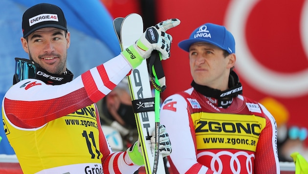 Vincent Kriechmayr (li.) und Matthias Mayer (Bild: GEPA/GEPA pictures)