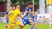 Justin Omoregie (r.), den viele Konkurrenten am Radar haben, bleibt bis Sommer in Hartberg.