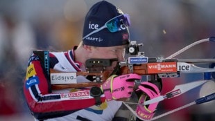 Martin Uldal hat seinen ersten Weltcup-Sprint im Biathlon gewonnen. (Bild: APA/GEORG HOCHMUTH)