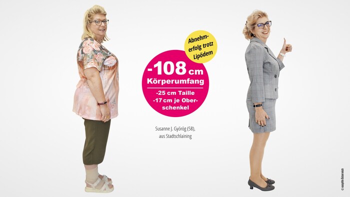 "With my new figure, I can finally dress fashionably again!" enthuses the 58-year-old.