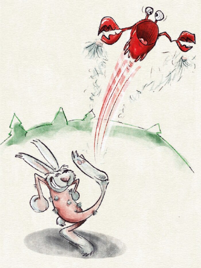 Am Ende besiegt der Hase den Krebs.
