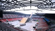 Wow! Die Rampe im Wörthersee-Stadion ist 45 m hoch und 100 m lang.