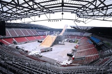 Wow! Die Rampe im Wörthersee-Stadion ist 45 m hoch und 100 m lang. (Bild: f. pessentheiner)