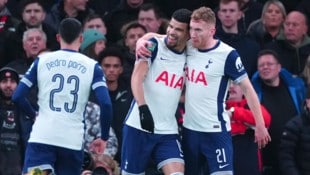 Tottenham bezwingt Manchester United und steht im Halbfinale des EFL Cups. (Bild: AP ( via APA) Austria Presse Agentur/ASSOCIATED PRESS)