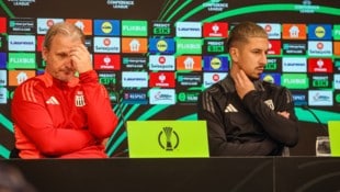 Dicke Luft zwischen LASK-Coach Markus Schopp (li.) und Kapitän Robert Zulj. (Bild: GEPA/GEPA pictures)