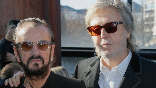 Ringo Starr and Paul McCartney made a rare joint appearance in London. (Bild: picturedesk.com/JM HAEDRICH / Action Press/Sipa / picturedesk.com)