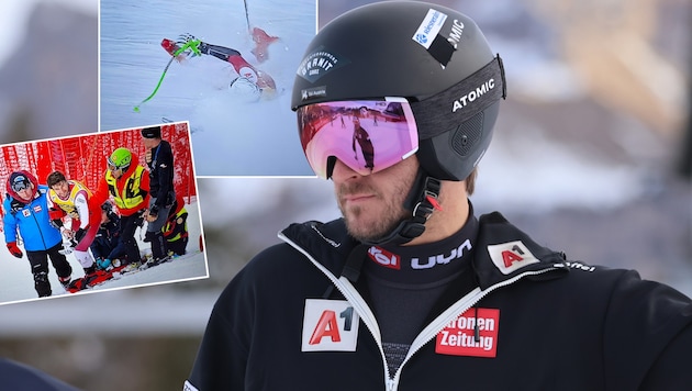 Daniel Danklmaier stürzte im Gröden-Super-G. (Bild: GEPA/Screenshot ORF)