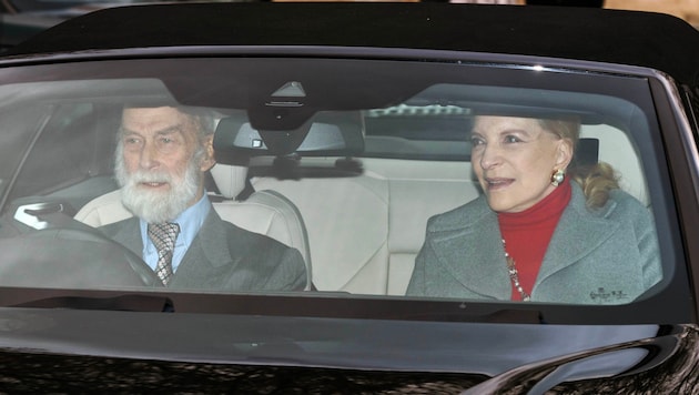 Prince and Princess Michael of Kent on December 19, 2024 on their way to the traditional Christmas dinner at Buckingham Palace. (Bild: picturedesk.com/Richard Gillard / Camera Press)