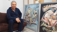 Stou Georgiev in seinem Atelier. (Bild: Peter Bernthaler)