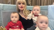 Liane Hirschbrich in ihrer Wiener Wohnung; mit Christian, Sarah und Caroline. „Meine drei ...