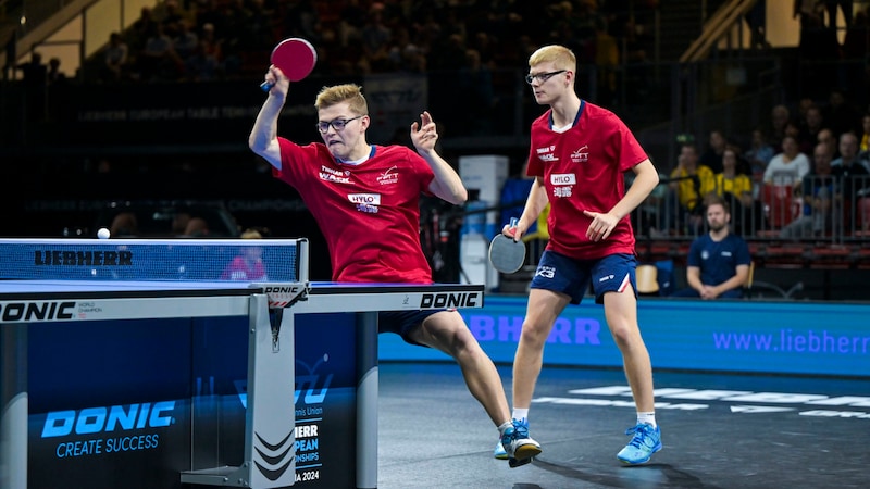 The Lebrun brothers won gold in the doubles at the European Championships in the fall - and Alexis did the same in the singles. (Bild: GEPA pictures)