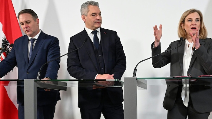 Fanden von Anfang an nicht richtig zueinander: Babler, Nehammer und Meinl-Reisinger