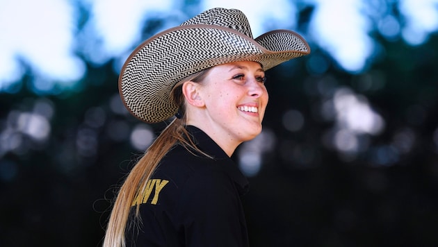 The 27-year-old is a western rider and show jumper: but with a child under her heart, she will probably have to take a little break now. (Bild: picturedesk.com/Andre, Jerry / Action Press)