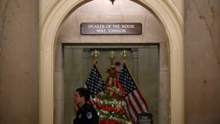 Büro des Sprechers des US-Repräsentantenhauses Mike Johnson im US-Kapitol in Washington, DC. (Bild: APA Pool/AFP/Richard PIERRIN)