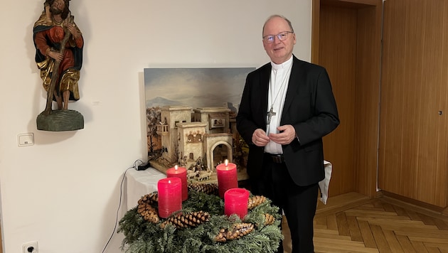 Während der Adventszeit hat sich der Bischof viel Zeit für Begegnungen, Gespräche und ruhige Momente genommen. (Bild: sos)