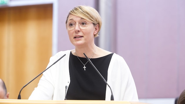 Andrea Kerbleder is the top candidate of the FPÖ Feldkirch. (Bild: Mathis Fotografie)