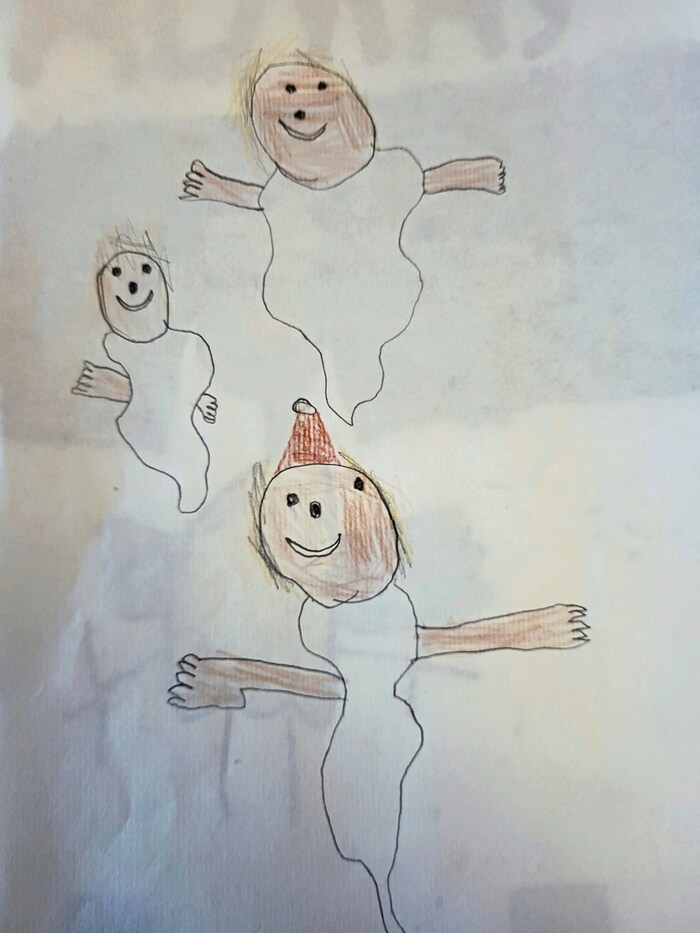 "For me, the Christ Child is a ghost without wings!" is how Rio describes the Christ Child.