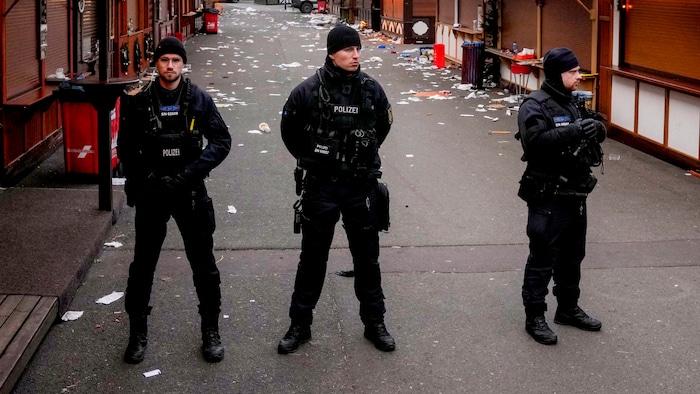 Polizei nach der Attacke