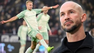 Marco Grüll (li.) erzielte für Bremen einen Doppelpack, Ilzers Hoffenheimer mussten sich Mönchengladbach geschlagen geben. (Bild: GEPA/GEPA pictures)